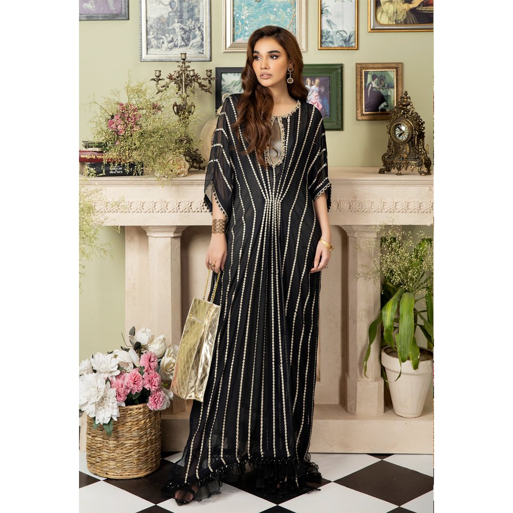 Black and gold kaftan hot sale dress